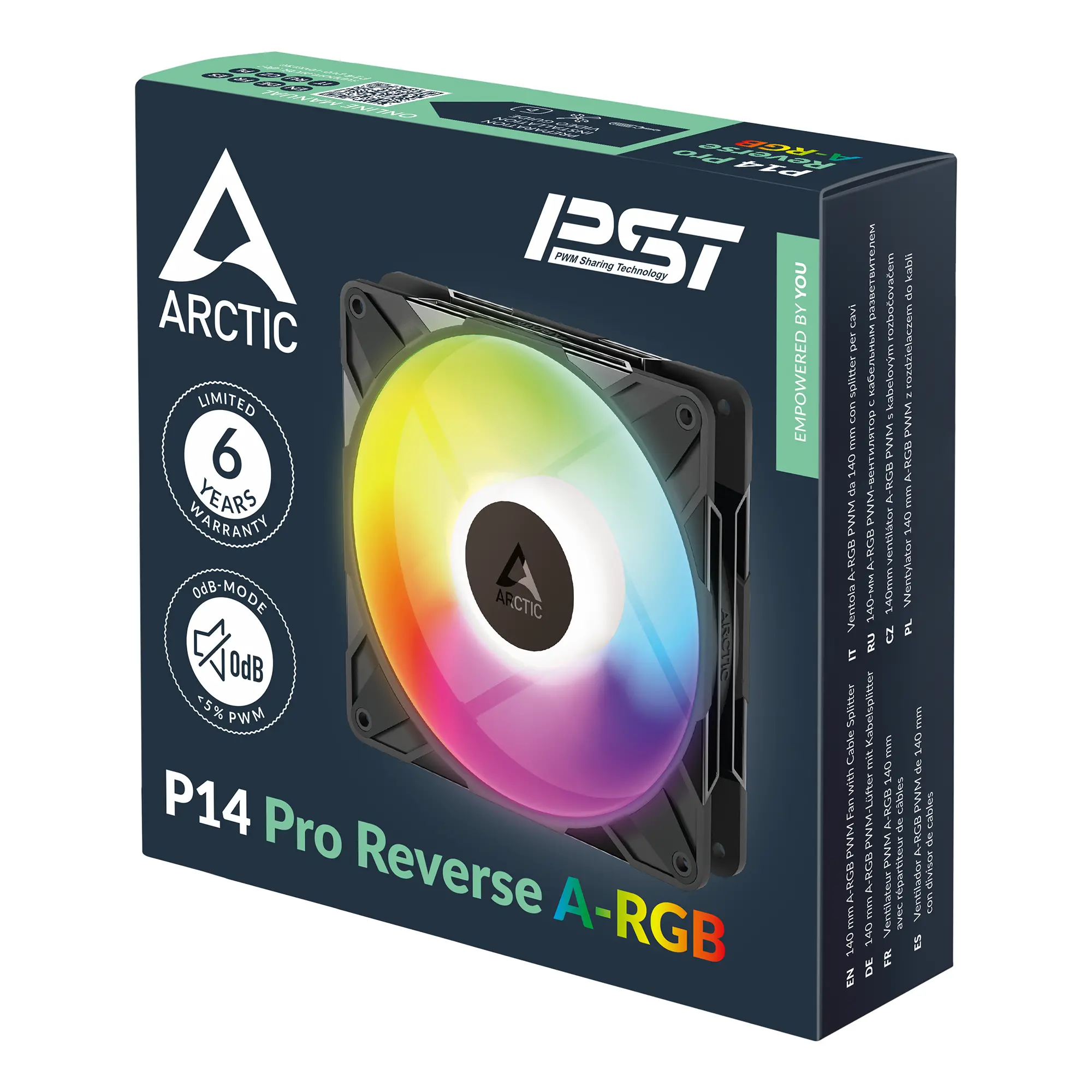 Arctic вентилатор Fan 140mm P14 Pro Reverse A-RGB