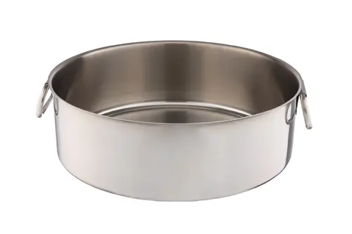 Тава неръждаема, кръгла ø35/11.5cm - дълбока, с дръжки