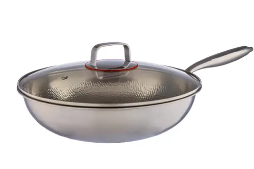 Тиган 'Уок', ръчно кован, трислоен, с капак - ø32/9cm