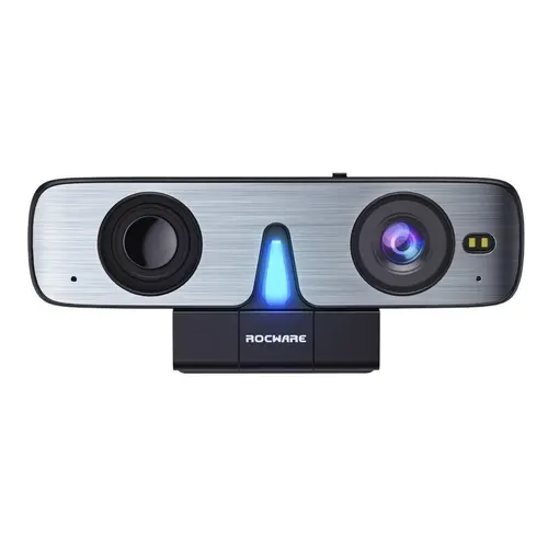 ROCWARE RC08P Cameră web 2K, 90 de grade, zoom 4x, USB 2.0, USB-C - 3