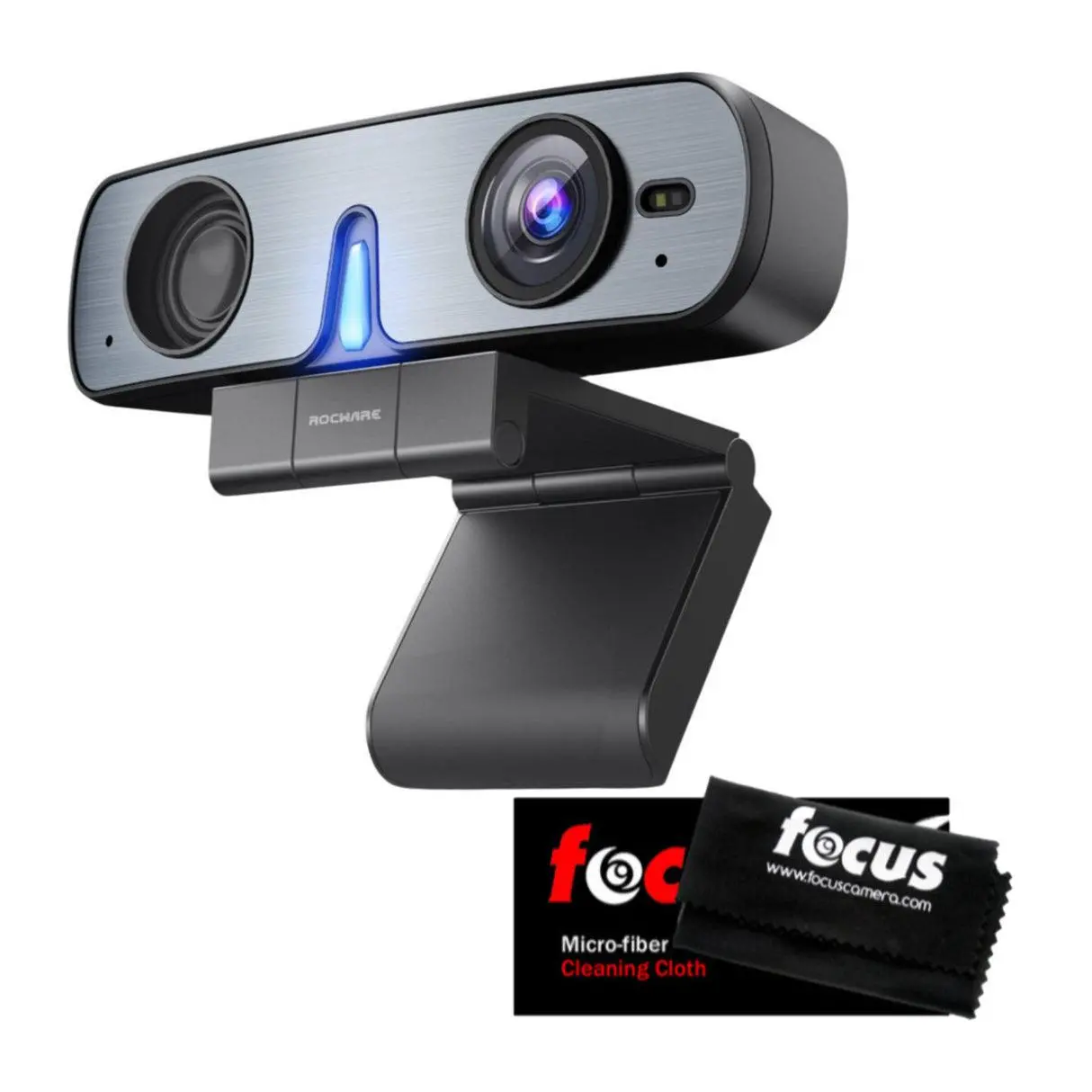 ROCWARE RC08P Κάμερα web 2K, 90 μοίρες, 4x zoom, USB 2.0, USB-C - image 3