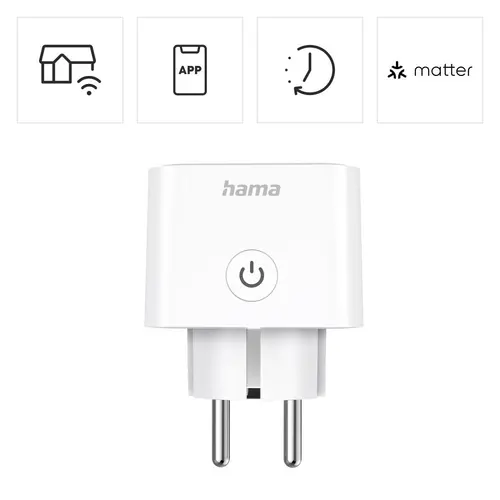 HAMA Priză mini inteligentă, Wi-Fi, Control vocal, 3680 W, Matter - 14