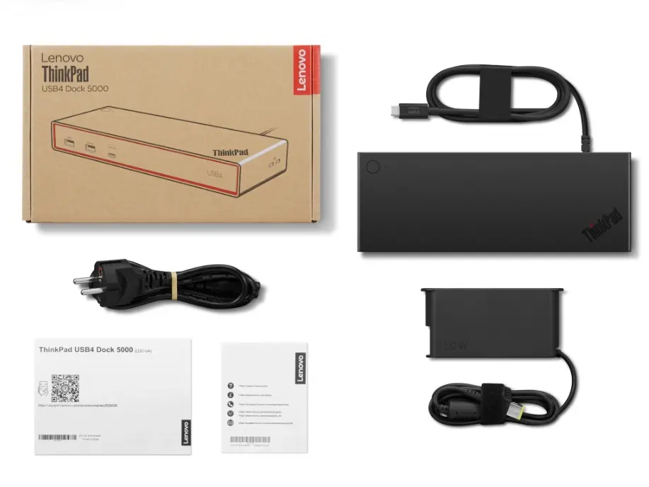 Докинг станция, Lenovo ThinkPad USB4 Dock 5000 - 100W EU - image 2
