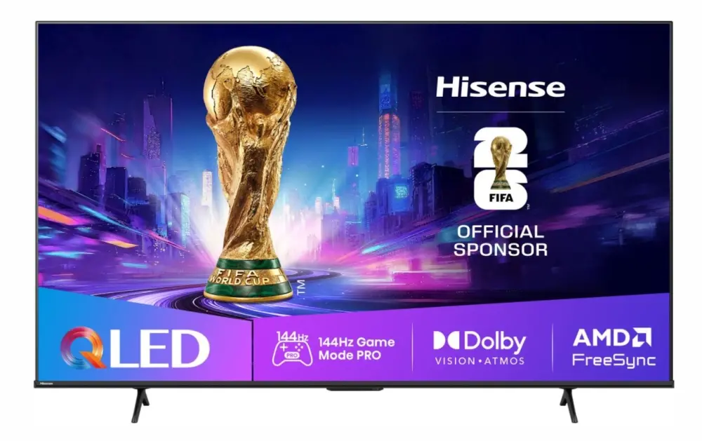 Телевизор, Hisense 75" E7Q Pro, 4K Ultra HD 3840x2160, QLED, Quantum Dot, 144Hz, HDR 10+ adaptive, HLG, Dolby Vision, Hi-Concerto,Dolby Vision Atmos, Smart TV, WiFi 5GHz, WiFi Direct,Light Sensor, BT, Anyview Cast, 4xHDMI, 2xUSB, LAN, CI+, DVB-T2/C/S2, Black