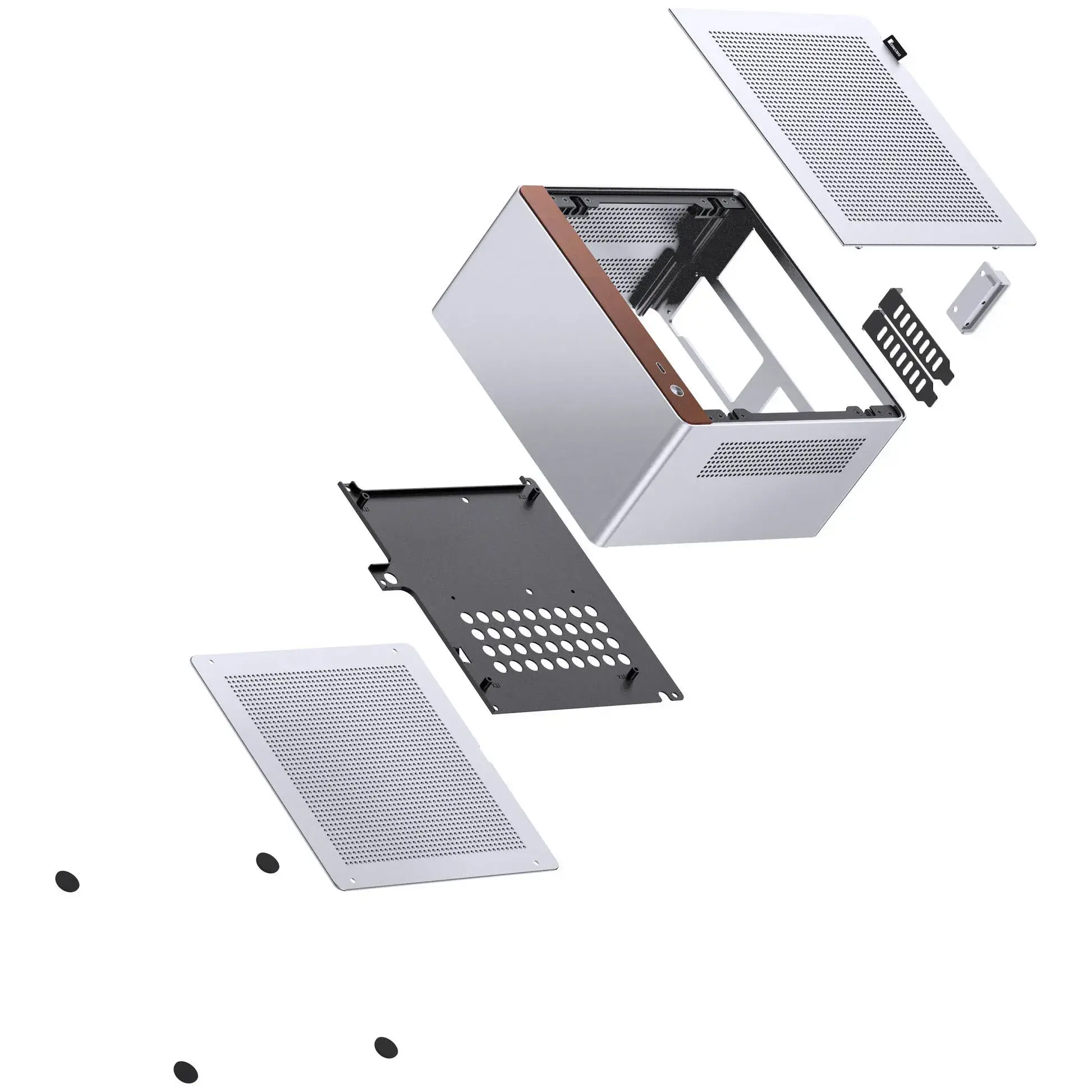 Кутия Jonsbo NV10 Mini ITX - Silver - image 8