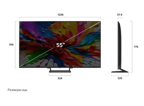 Телевизор, LG 55QNED93A6A, 55" 4K HDR Smart QNED TV MiniLED, 3840x2160, 120Hz Native (VRR 165Hz), DVB-T2/C/S2, AI Alpha 8, HDR 10 PRO, webOS 24, ThinQ AI, WiFi, FreeSync Compatible, VRR, AI Upscaling, Google Cast, Virtual 9.1.2 Up-mix, Bluetooth, Hdmi, Multi View - image 3