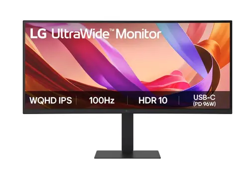 Монитор, LG 34U650A-B, 34" UltraWide  21:9, IPS, Curved, 100 Hz, 5ms, 1000:1, 300cd/m2, WQHD 3440x 1440, sRGB 99%, HDR 10, HDMI, DisplayPort, USB-C, PD- 96 W, DP, Reader mode, Dynamic Action Sync, PIP, PBP, Tilt, Height (Range), Pivot, Speacers 2x7W, LG Switch, B