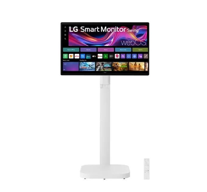 Монитор, LG 32U889SA-W, 31.5" IPS, Smart webOS, Touch, Swind, 5ms GtG, 1000:1, 350cd/m2, UHD 4K (3840 x 2160), HDR 10, DCI-P3 95%, 3xUSB Type-C (PD 65W), 2xHDMI, Tilt , Height adjustment, Swivel, Pivot, AirPlay 2, Speacers 5W x 2, LG Switch, White - image 1