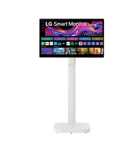 Монитор, LG 32U889SA-W, 31.5" IPS, Smart webOS, Touch, Swind, 5ms GtG, 1000:1, 350cd/m2, UHD 4K (3840 x 2160), HDR 10, DCI-P3 95%, 3xUSB Type-C (PD 65W), 2xHDMI, Tilt , Height adjustment, Swivel, Pivot, AirPlay 2, Speacers 5W x 2, LG Switch, White - image 3