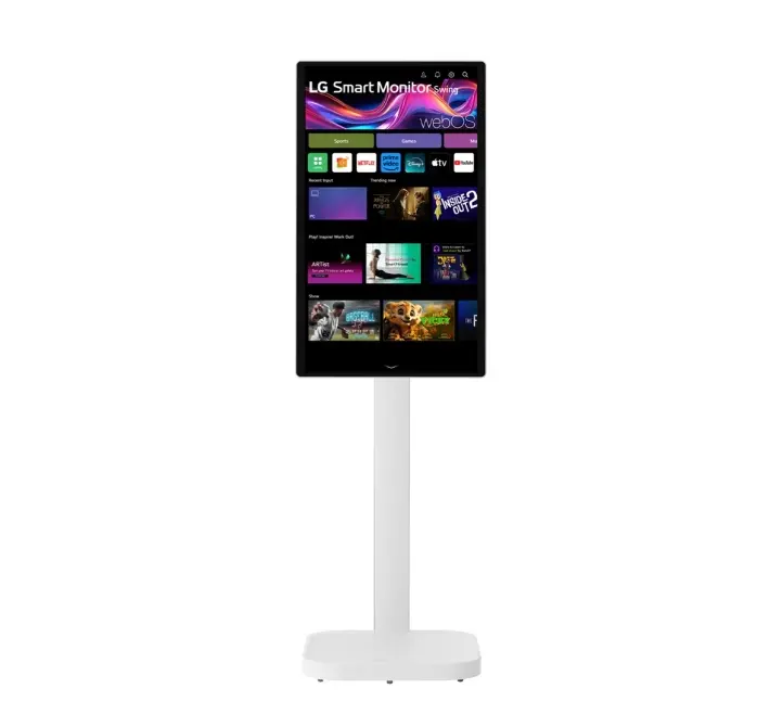 Монитор, LG 32U889SA-W, 31.5" IPS, Smart webOS, Touch, Swind, 5ms GtG, 1000:1, 350cd/m2, UHD 4K (3840 x 2160), HDR 10, DCI-P3 95%, 3xUSB Type-C (PD 65W), 2xHDMI, Tilt , Height adjustment, Swivel, Pivot, AirPlay 2, Speacers 5W x 2, LG Switch, White - image 5