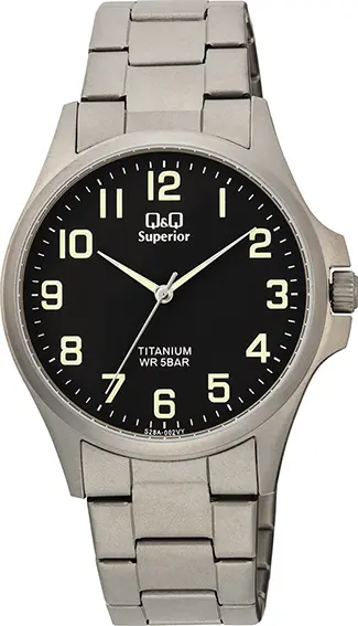 Ανδρικό αναλογικό ρολόι Q&Q Superior Titanium - S28A-002VY