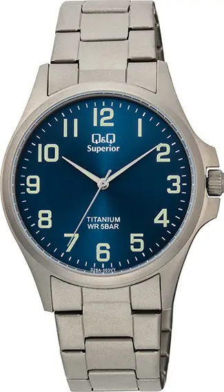Ανδρικό αναλογικό ρολόι Q&Q Superior Titanium - S28A-003VY