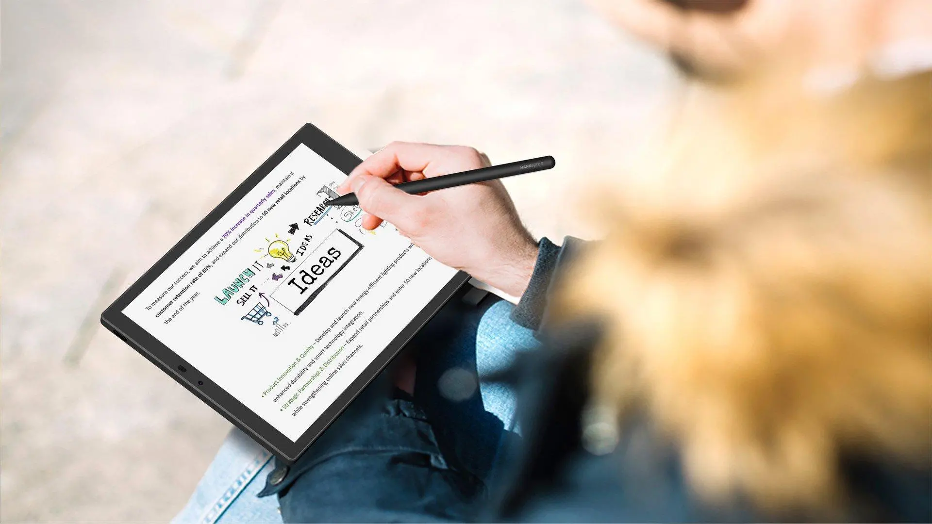 Таблет и четец Hannspree Lumo Paper 7.8", 64 GB, в комплект с калъф Smart Folio - image 7