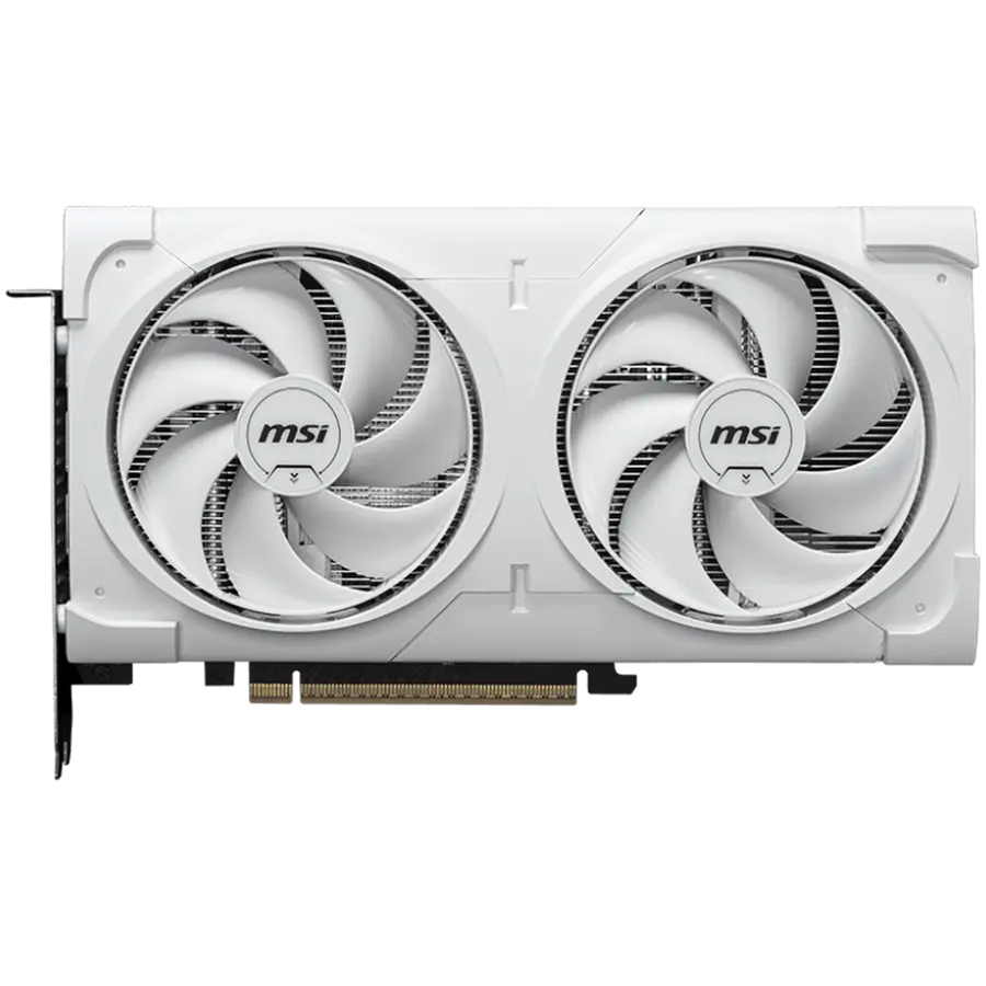 MSI Video Card NVIDIA GeForce RTX 5060 Ti 16G VENTUS 2X OC WHITE PLUS, 16GB GDDR7, 128-bit, 2602 MHz Boost, 4608 CUDA Cores, PCIe 5.0 (x8), 3x DP 2.1b, HDMI 2.1b, RAY TRACING, Dual Fan, 180W TDP, 8-pin PCIe Power, G-SYNC, 2-Slot, 3Y - image 1