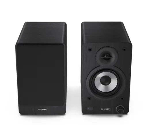 Аудио система, Sharp Audio Systems CP-SS30(BK), Hifi Systems BOOKSHELF SPEAKERS 60W (2 x 30W) RMS 2, Bluetooth v5.0, USB playback, MP3 Audio decoder, RCA L/R In, 3.5mm Aux-in / line-in, Digital optical-in, Wooden speaker, Black - image 3