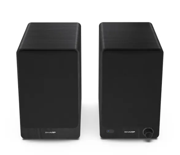 Аудио система, Sharp Audio Systems CP-SS30(BK), Hifi Systems BOOKSHELF SPEAKERS 60W (2 x 30W) RMS 2, Bluetooth v5.0, USB playback, MP3 Audio decoder, RCA L/R In, 3.5mm Aux-in / line-in, Digital optical-in, Wooden speaker, Black - image 4