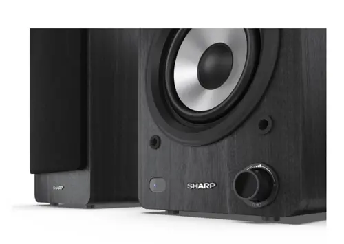 Аудио система, Sharp Audio Systems CP-SS30(BK), Hifi Systems BOOKSHELF SPEAKERS 60W (2 x 30W) RMS 2, Bluetooth v5.0, USB playback, MP3 Audio decoder, RCA L/R In, 3.5mm Aux-in / line-in, Digital optical-in, Wooden speaker, Black - image 8