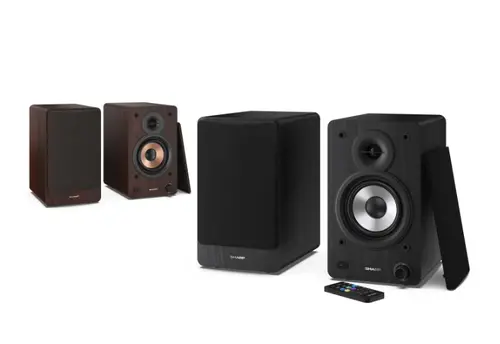 Аудио система, Sharp Audio Systems CP-SS30(BK), Hifi Systems BOOKSHELF SPEAKERS 60W (2 x 30W) RMS 2, Bluetooth v5.0, USB playback, MP3 Audio decoder, RCA L/R In, 3.5mm Aux-in / line-in, Digital optical-in, Wooden speaker, Black - image 9
