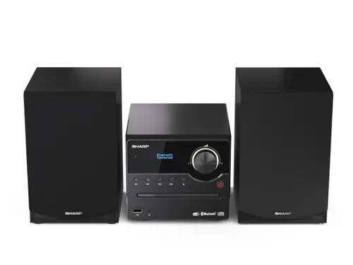 Аудио система, Sharp Audio Systems XL-B517D(BK), HI-FI MICRO SYSTEM, 45W total max power output, DAB+ and FM tuner with RDS, Bluetooth v5.0, CD player, USB playback, 3.5mm Aux-in / line-in, Headphone jack, wooden speaker, Black - image 6