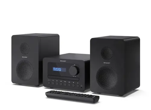 Аудио система, Sharp Audio Systems XL-B520D(BK), HI-FI MICRO SYSTEM, 40 (peak), DAB+/DAB and FM radio with RDS, Bluetooth v5.0, CD player, USB MP3 playback, 3.5mm Headphone jack / line-out, wooden speaker, Black - image 3