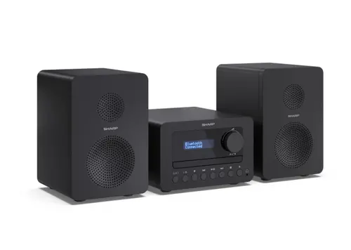 Аудио система, Sharp Audio Systems XL-B520D(BK), HI-FI MICRO SYSTEM, 40 (peak), DAB+/DAB and FM radio with RDS, Bluetooth v5.0, CD player, USB MP3 playback, 3.5mm Headphone jack / line-out, wooden speaker, Black