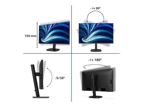 PHILIPS 27inch 2560x1440 120Hz IPS Flat H/A 150 MM TUV EyeSafe certified USB HUB SPEAKERS DPx1 HDMIx2 350cd/m2 TCO 10 - image 2