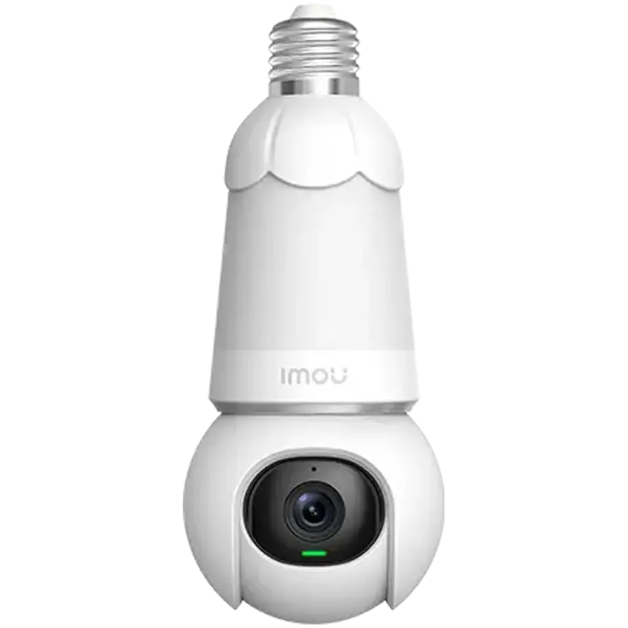 Imou Bulb Cam 5MP, λάμπα & κάμερα 2 σε 1 5MP με έγχρωμη νυχτερινή όραση, 340°Pan & 0-90°Tilt, 5MP progressive CMOS, H.265, micro SD(512GB), σταθερός