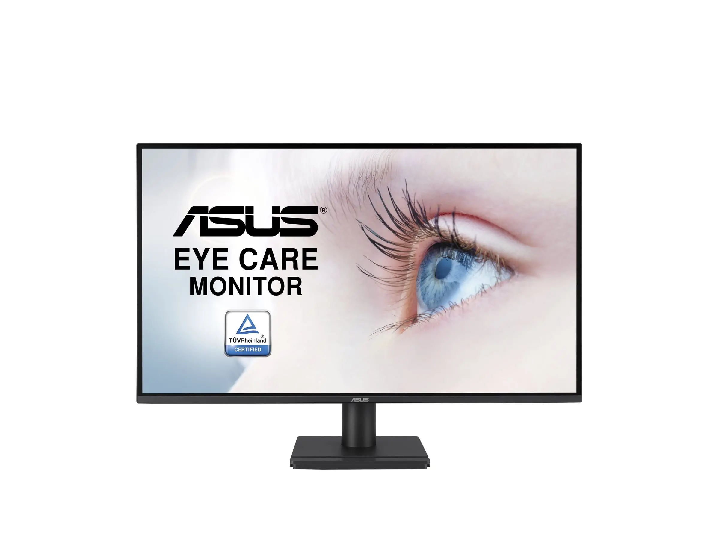 Монитор, Asus VA27AQ Eye Care Monitor, 27 ", IPS, QHD, 99% sRGB, Frameless, HDMI, DisplayPort, VGA, 1ms MPRT, Stereo Speakers, Low Blue Light, Flicker Free, Wall Mountable, Black