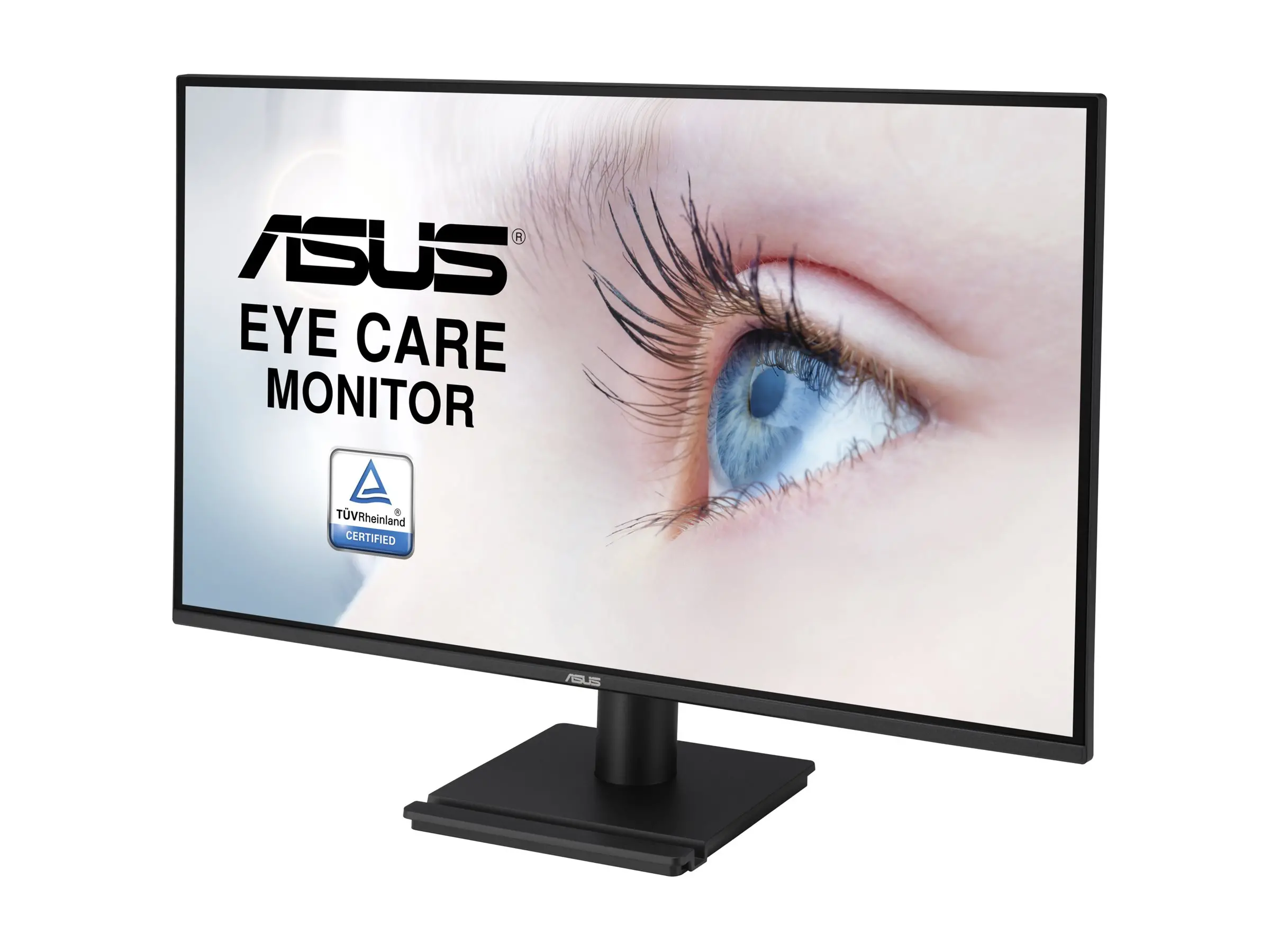 Монитор, Asus VA27AQ Eye Care Monitor, 27 ", IPS, QHD, 99% sRGB, Frameless, HDMI, DisplayPort, VGA, 1ms MPRT, Stereo Speakers, Low Blue Light, Flicker Free, Wall Mountable, Black - image 1