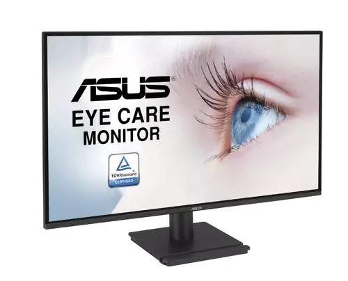 Монитор, Asus VA27AQ Eye Care Monitor, 27 ", IPS, QHD, 99% sRGB, Frameless, HDMI, DisplayPort, VGA, 1ms MPRT, Stereo Speakers, Low Blue Light, Flicker Free, Wall Mountable, Black - image 3