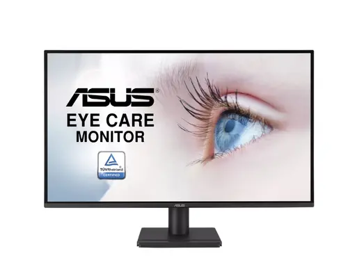 Монитор, Asus VA27AQ Eye Care Monitor, 27 ", IPS, QHD, 99% sRGB, Frameless, HDMI, DisplayPort, VGA, 1ms MPRT, Stereo Speakers, Low Blue Light, Flicker Free, Wall Mountable, Black