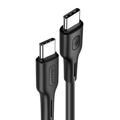 Cablu de încărcare rapidă și date USAMS U43 USB-C to USB-C 100W PD Fast Charge 5A 1.2m, negru - 1