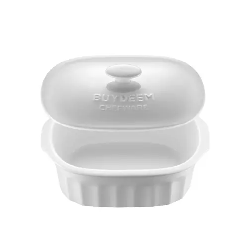 BUYDEEM Cocotte ceramică 2 L, model CT1005, culoare alb - 1