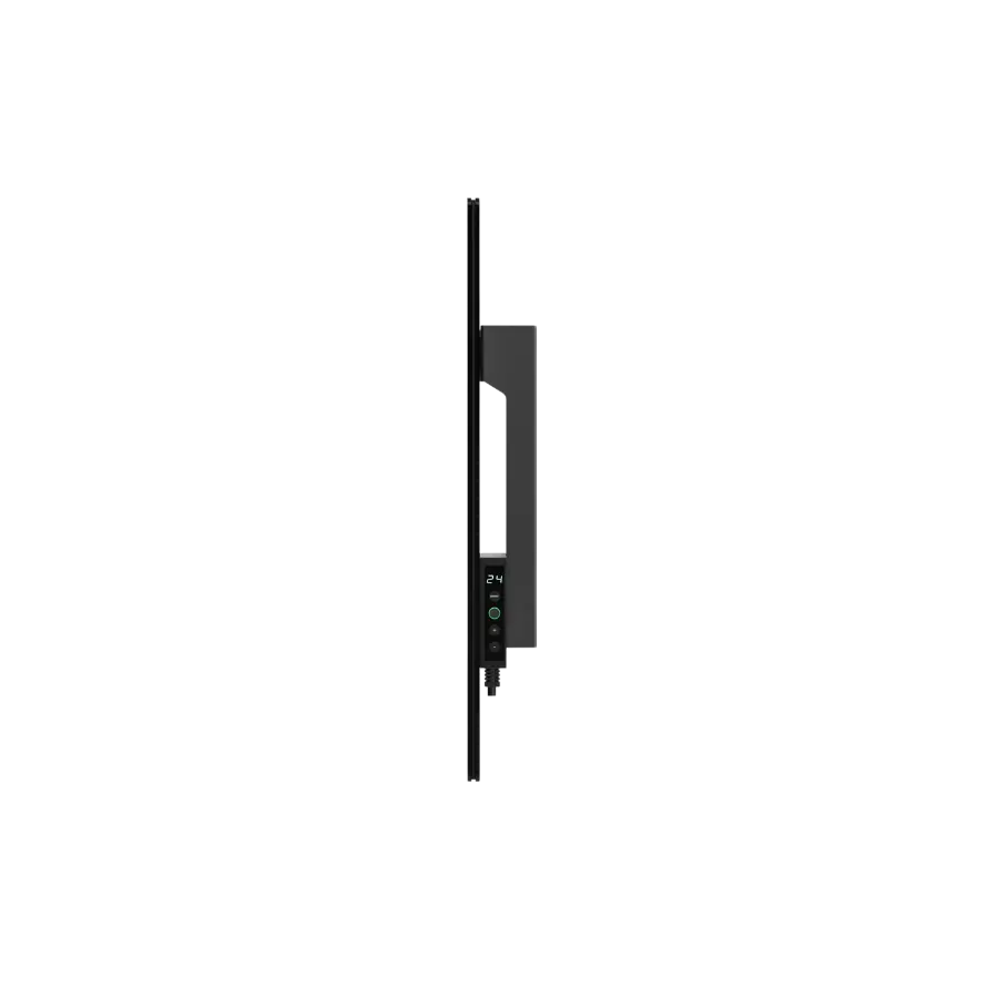 AENO Premium Eco Smart Quadro Wall Heater, 500W, 50x50 cm., Tempered glass, Infrared+convection heating type, LED display Plug type: Europe (E/F type), BLACK, , Made in Poland - image 1