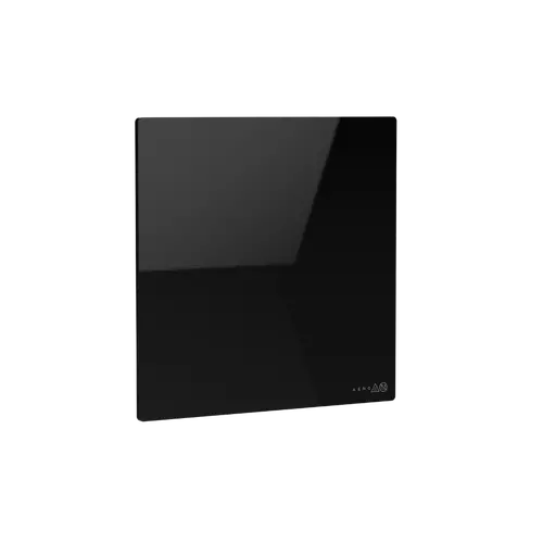 AENO Premium Eco Smart Quadro Wall Heater, 500W, 50x50 cm., Tempered glass, Infrared+convection heating type, LED display Plug type: Europe (E/F type), BLACK, , Made in Poland - image 2