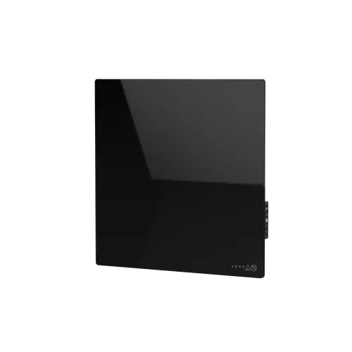 AENO Premium Eco Smart Quadro Wall Heater, 500W, 50x50 cm., Tempered glass, Infrared+convection heating type, LED display Plug type: Europe (E/F type), BLACK, , Made in Poland