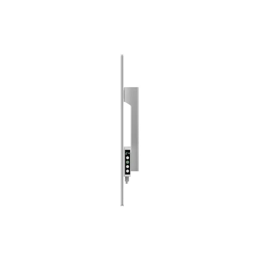 AENO Premium Eco Smart Quadro Wall Heater, 500W, 50x50 cm., Tempered glass, Infrared+convection heating type, LED display Plug type: Europe (E/F type), WHITE, Made in Poland - image 1
