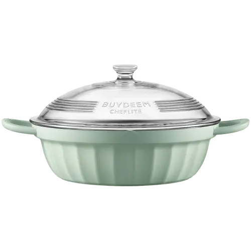 BUYDEEM Cast Aluminum Nonstick Multi  function pot 3,8L, model CP181, color Cozy Greenish