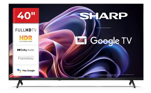 Телевизор, Sharp 40HF2265E, 40" LED GOOGLE TV, FHD 1920 x 1080, Frameless, 1 000 000:1, DVB-T/T2/C/S/S2, Speaker 2x8W, Dolby Digital, HDR10, Google Assistant, Google Cast, 3xHDMI (ARC/CEC)I, 3.5mm Headphone jack / line-out, USB, Wi-Fi, Bluetooth, LAN, CI+, Mini Com Телевизор, Sharp 40HF2265E, 40" LED GOOGLE TV, FHD 1920 x 1080, Frameless, 1 000 000:1, DVB-T/T2/C/S/S2, Speaker 2x8W, Dolby Digital, HDR10, Google Assistant, Google Cast, 3xHDMI (ARC/CEC)I, 3.5mm Headphone jack / line-out, USB, Wi-Fi, Bluetooth, LAN, CI+, Mini Com