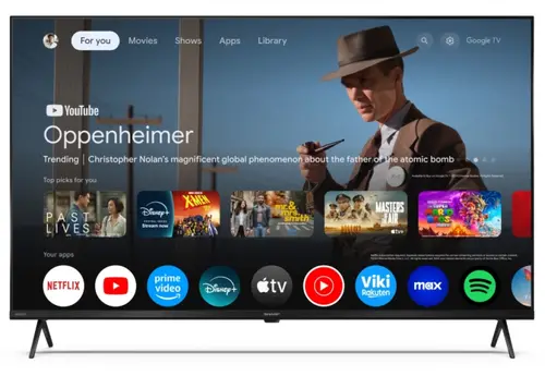 Телевизор, Sharp 43HP5265E, 43" QLED Google TV, 4K Ultra HD 3840x2160 Frameless, 1 000 000:1, AQUOS, DVB-T/T2/C/S/S2, Active Motion 1000, HDR10, Dolby Atmos, Dolby Vision, Google Assistant, Google Cast, HDMI 2.1 with eARC, 3.5mm Headphone jack / line-out, USB, Wi- - image 2