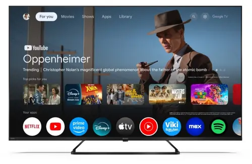 Телевизор, Sharp 55HP6265E, 55" QLED Google TV, 4K Ultra HD 3840x2160 Frameless, 1 000 000:1, AQUOS, DVB-T/T2/C/S/S2, Active Motion 1000, HDR10, Dolby Atmos, Dolby Vision, Google Assistant, Google Cast, HDMI 2.1 with eARC, 3.5mm Headphone jack / line-out, USB, Wi- - image 2