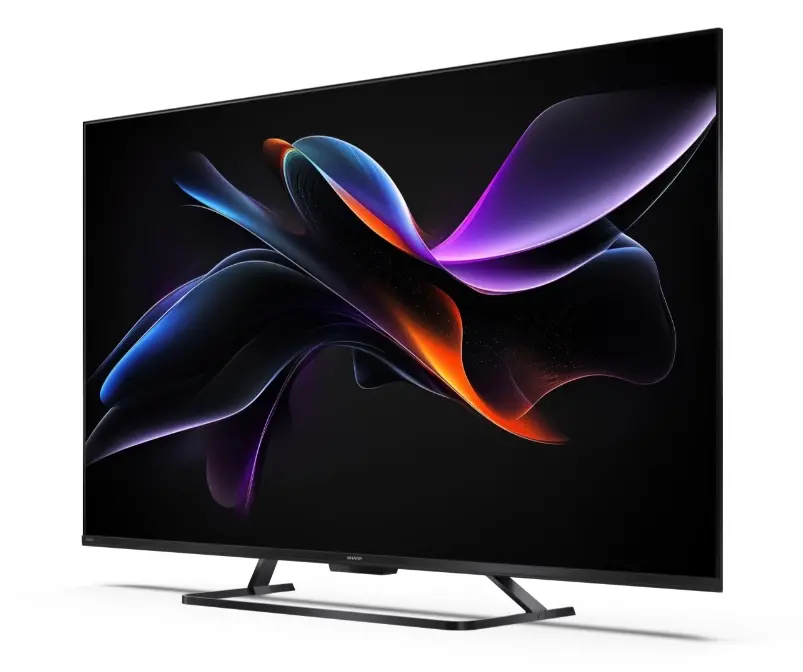 Телевизор, Sharp 50HR7265E, 50" QLED GOOGLE TV, 4K 144Hz Quantum Dot 3840x2160 Frameless, AQUOS AI, DVB-T/T2/C/S/S2, Active Motion 1400, HDR10, Dolby Atmos, Dolby Vision, DTS:X, Google Assistant, HDMI eARC, Mini Composite/CVBS + Audio input, USB, Wi-Fi, Bluetooth, - image 3
