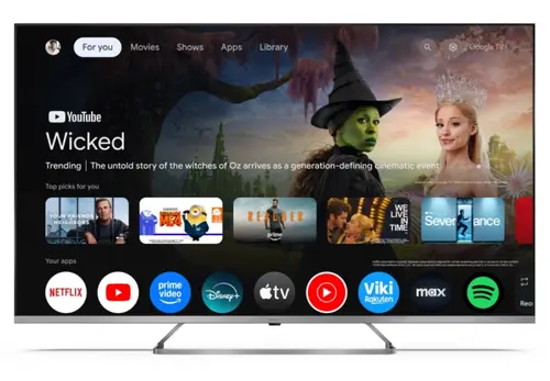 Телевизор, Sharp 55JP7265E, 55" QLED Mini led Google TV, 4K Ultra HD 3840x2160 Frameless, AQUOS, DVB-T/T2/C/S/S2, Active Motion 1000, HDR10, Dolby Atmos, Dolby Vision, Google Assistant, HARMAN/KARDON, HDMI 2.1 with eARC, 3.5mm Headphone jack / line-out, USB, Wi-Fi - image 2