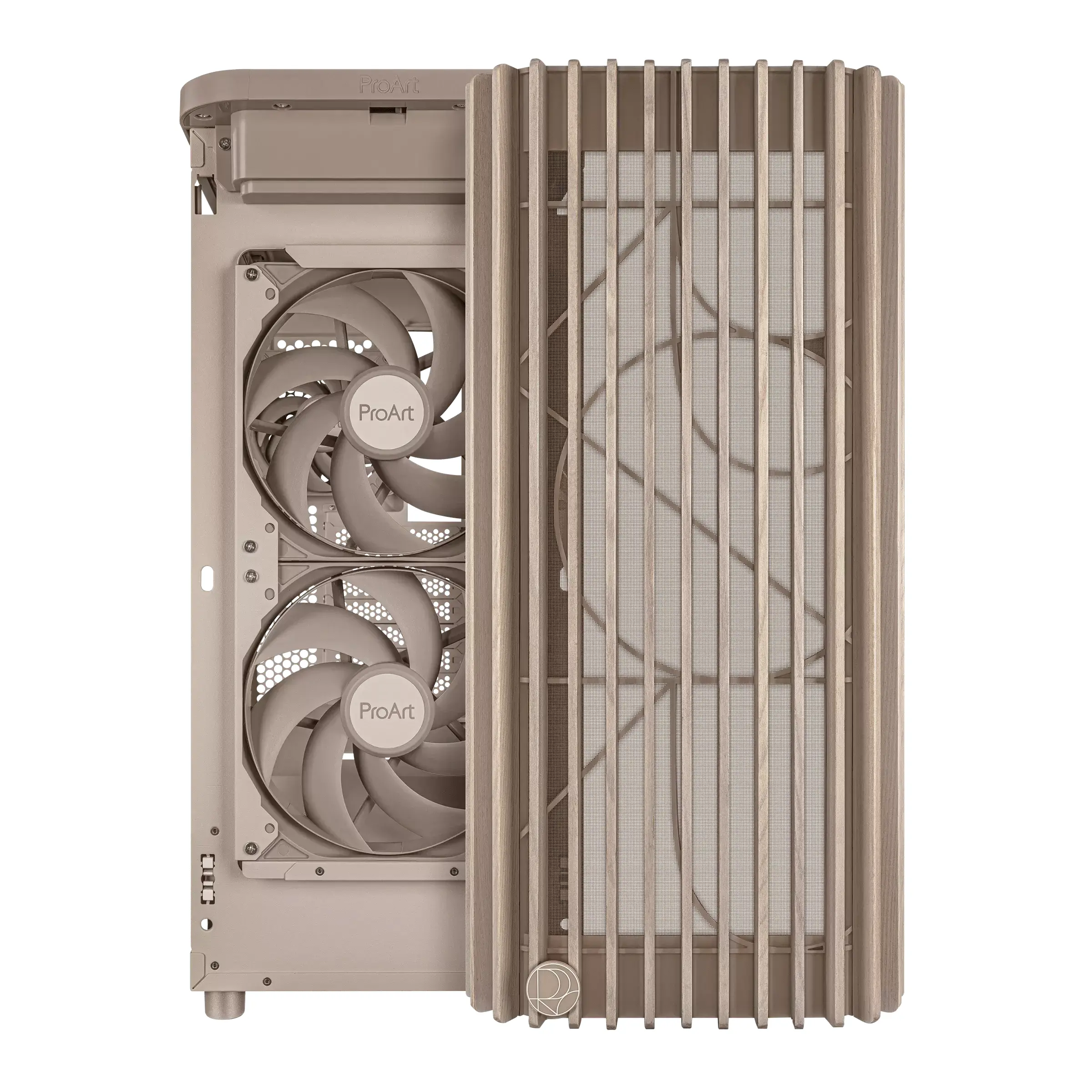 Кутия ASUS ProArt PA401 Wood Edition Beige - Mesh Panel - image 2