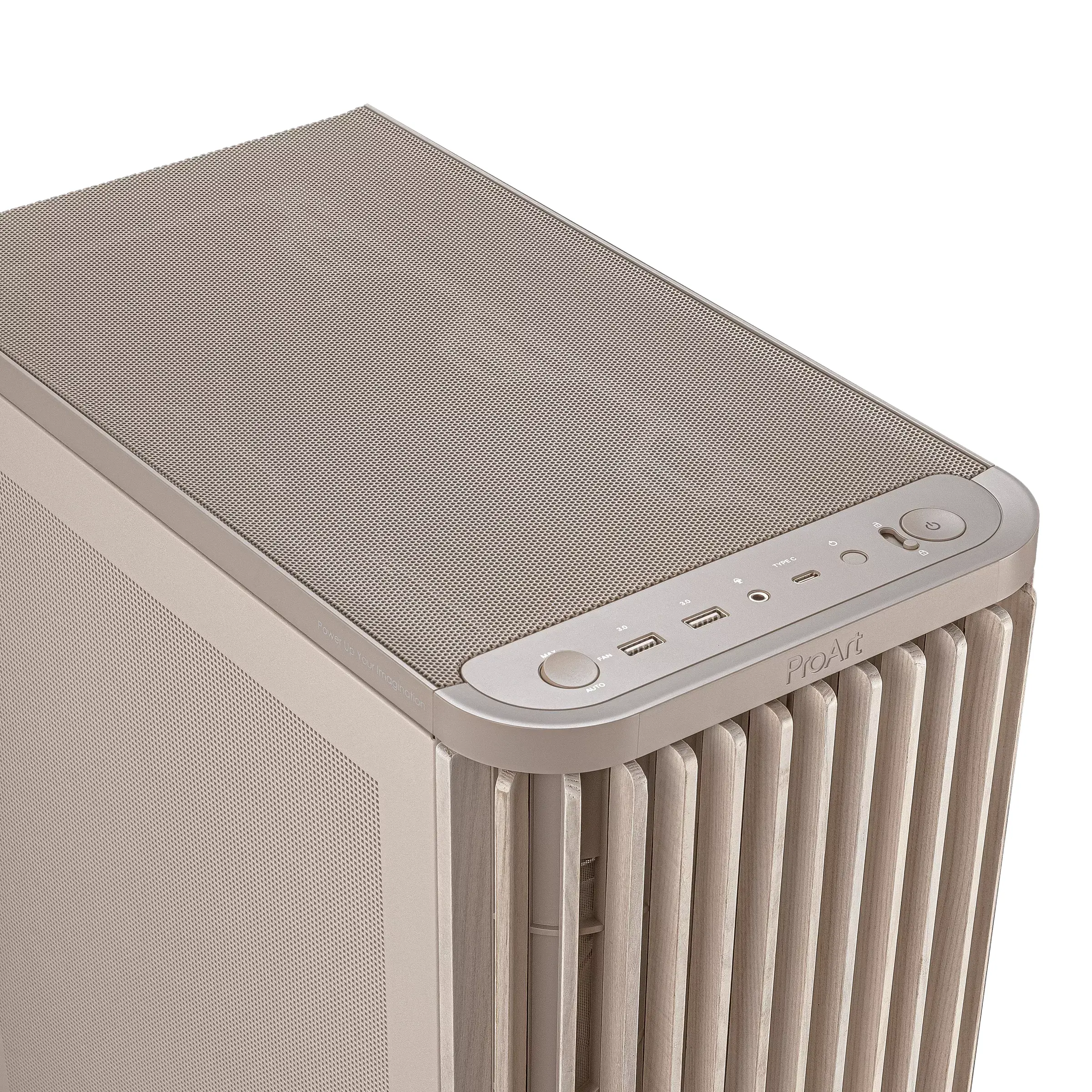 Кутия ASUS ProArt PA401 Wood Edition Beige - Mesh Panel - image 4