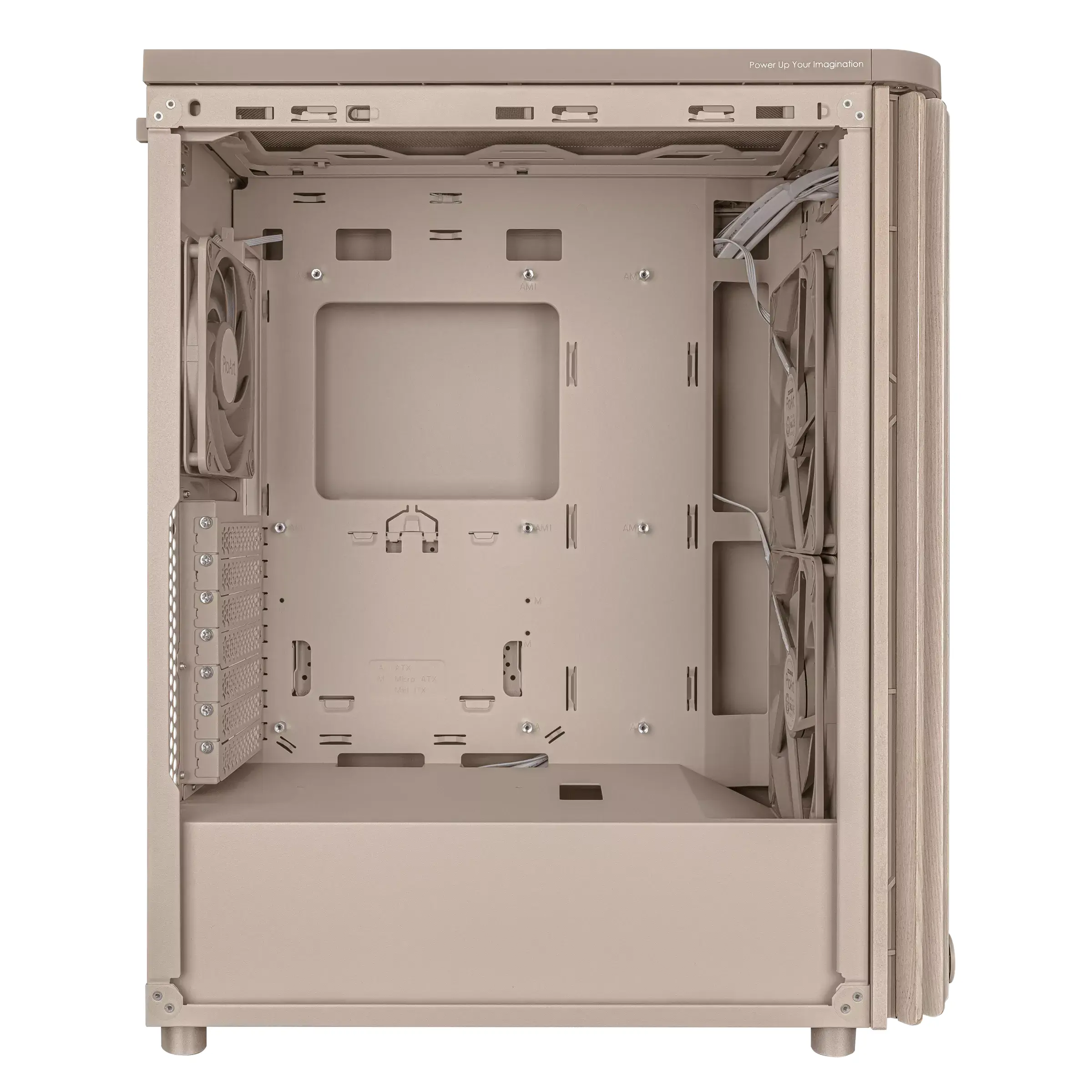 Кутия ASUS ProArt PA401 Wood Edition Beige - Mesh Panel - image 6