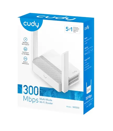 Рутер, Cudy WR300 Wi-Fi Router N300 300Mbps at 2.4GHz 4 x 10/100Mbps Ports - image 5