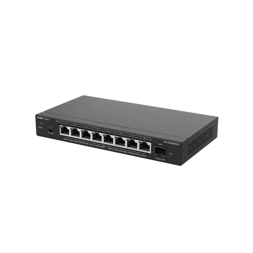 Комутатор Ruijie RG-ES209MG-P, 8x2.5G PoE+,1x10G SFP+, 130W, до 16 VLAN настолен - image 2