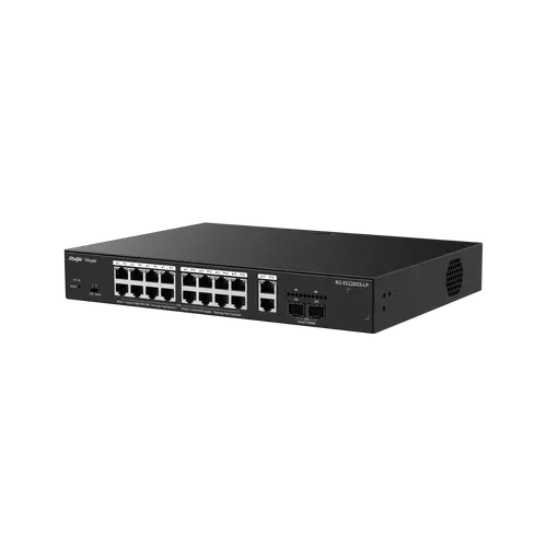Комутатор Ruijie RG-ES220GS-LP, 18xGbE, 2xSFP, 16x PoE+, 130W, до 16 VLAN - image 1