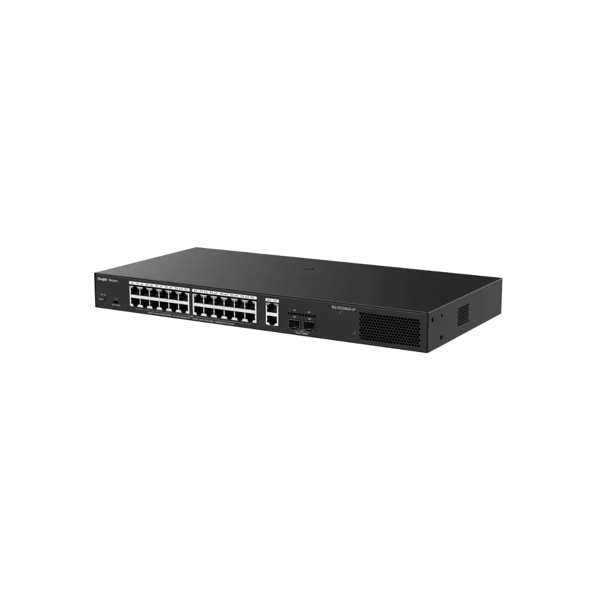 Комутатор Ruijie RG-ES228GS-LP, 24xGbE, 2xSFP, 16x PoE+, 250W, до 16 VLAN - image 2